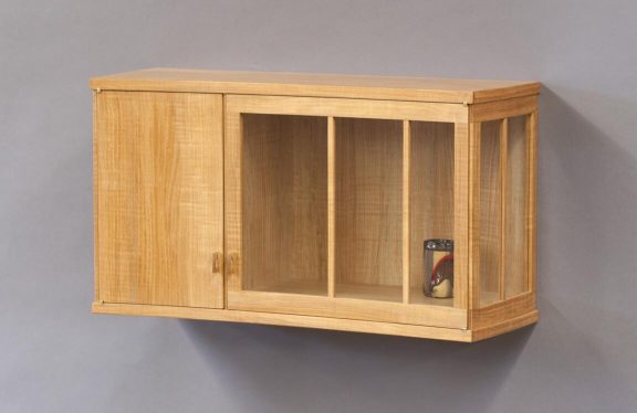 Western Maple Glass Wall Cabinet