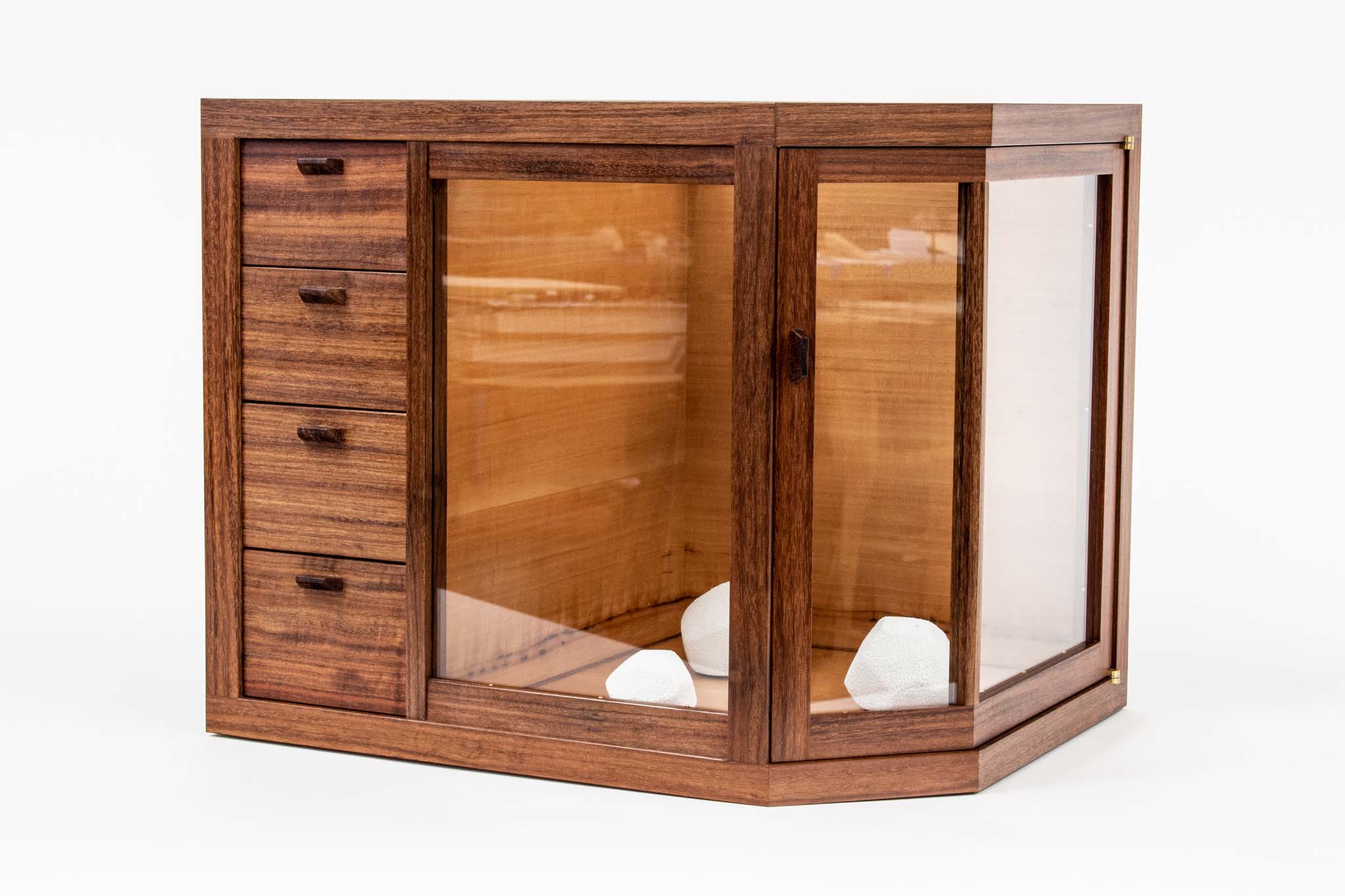 Granadillo Glass Cabinet